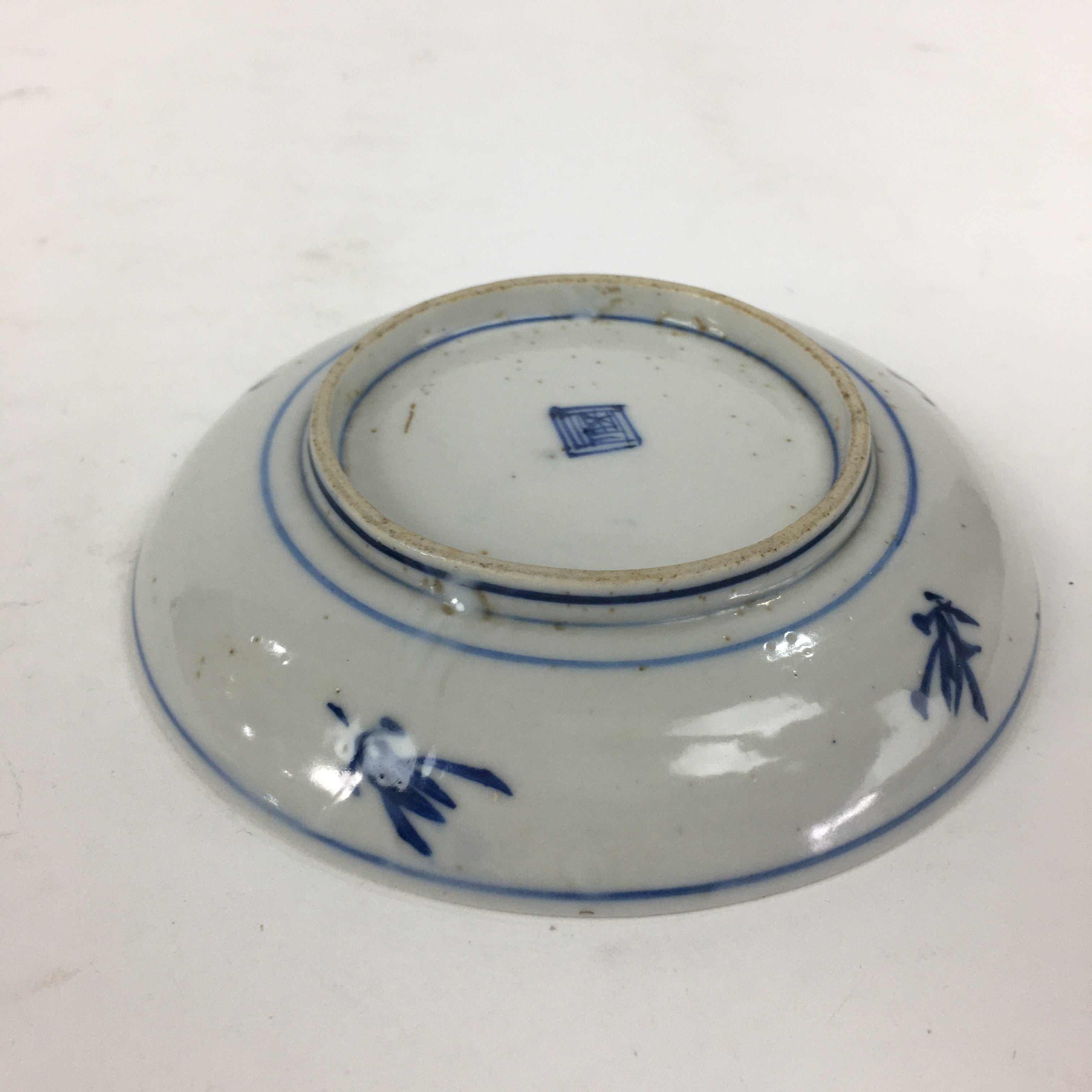 Japanese Porcelain Small Plate Kozara Vtg Blue Flower Dandelion Kozara PP802