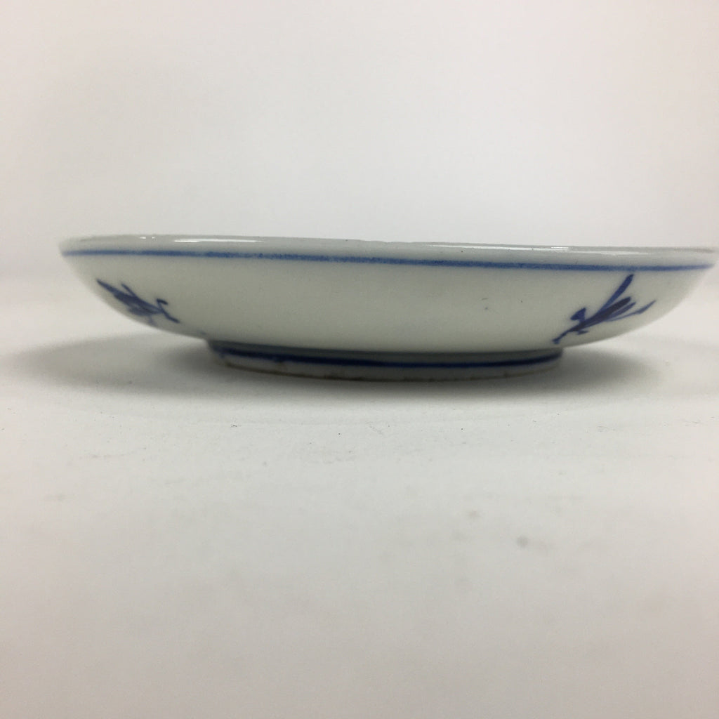 Japanese Porcelain Small Plate Kozara Vtg Blue Flower Dandelion Kozara PP803