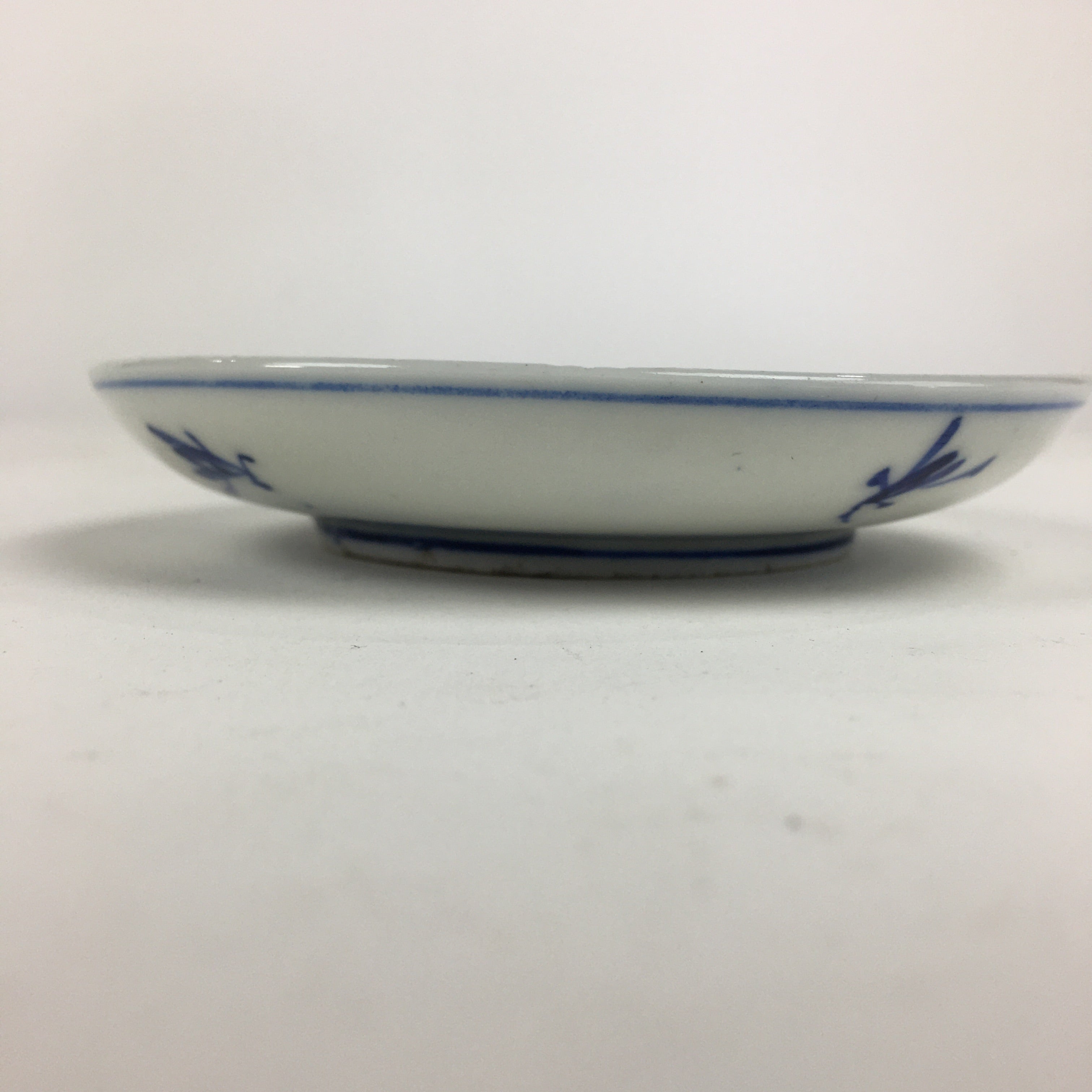 Japanese Porcelain Small Plate Kozara Vtg Blue Flower Dandelion Kozara PP803
