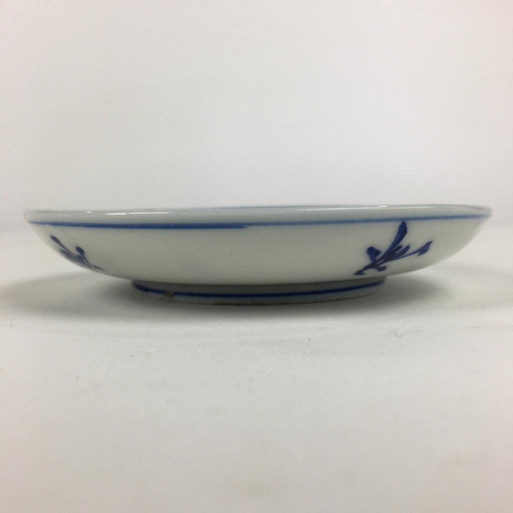 Japanese Porcelain Small Plate Kozara Vtg Blue Flower Dandelion Kozara PP803