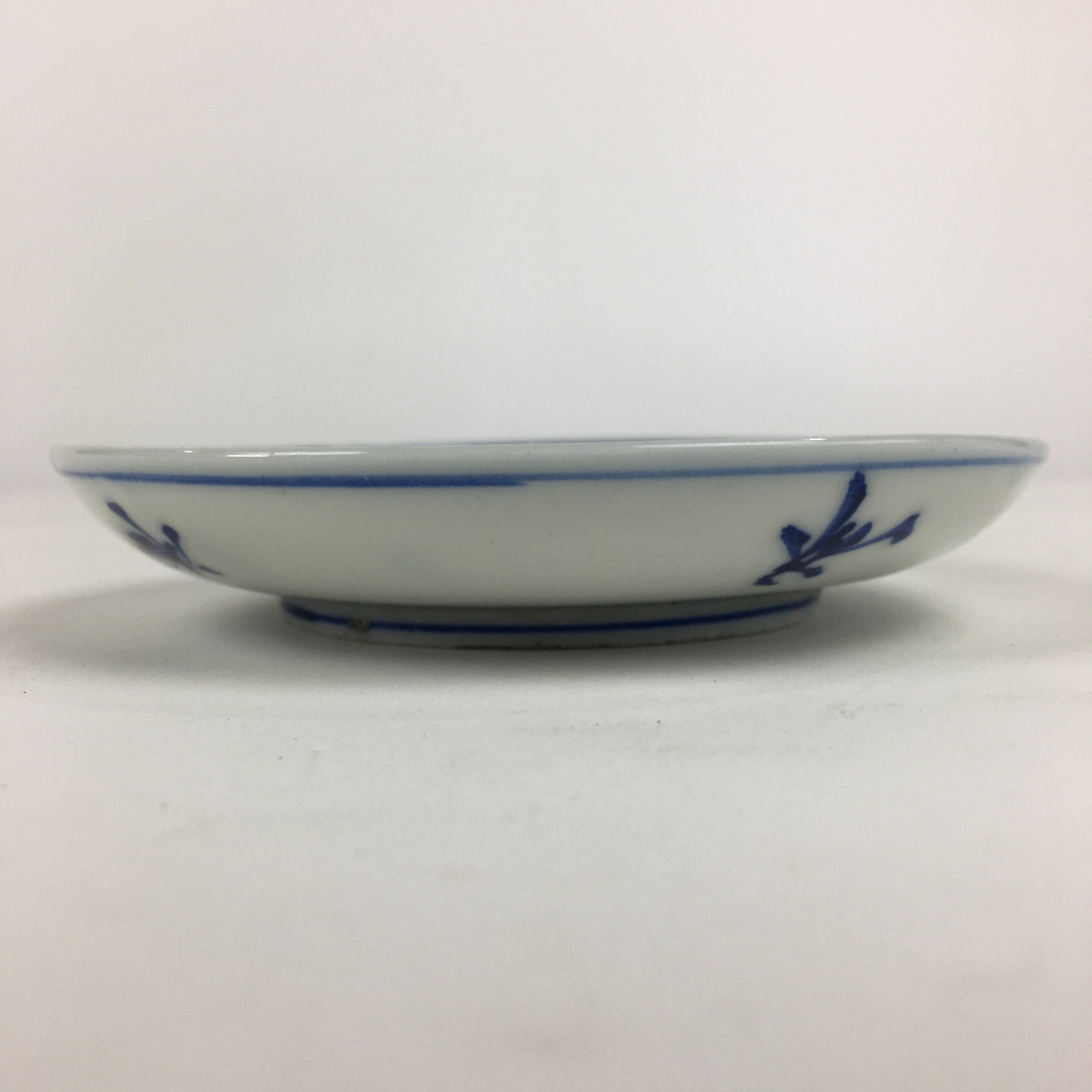 Japanese Porcelain Small Plate Kozara Vtg Blue Flower Dandelion Kozara PP803