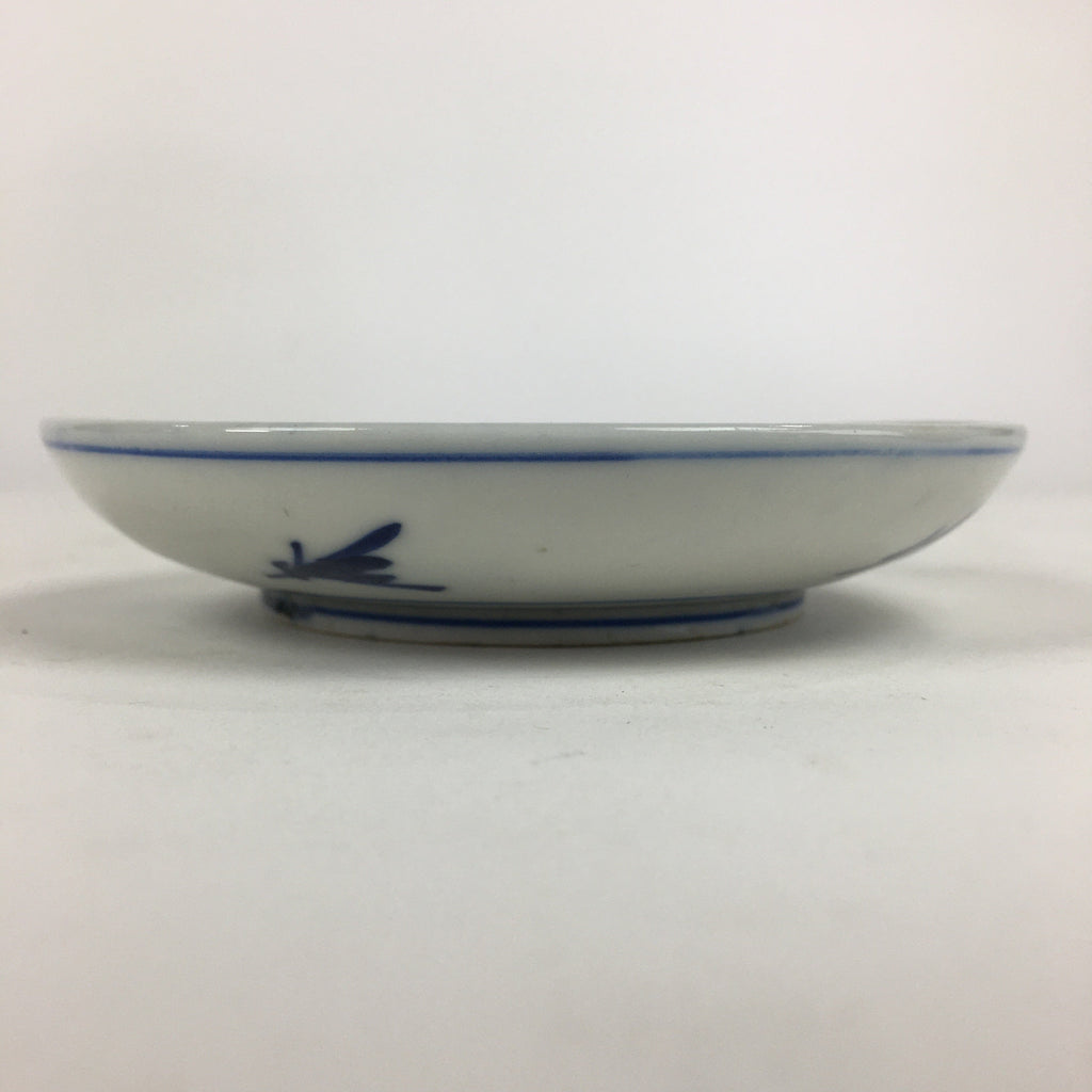 Japanese Porcelain Small Plate Kozara Vtg Blue Flower Dandelion Kozara PP804