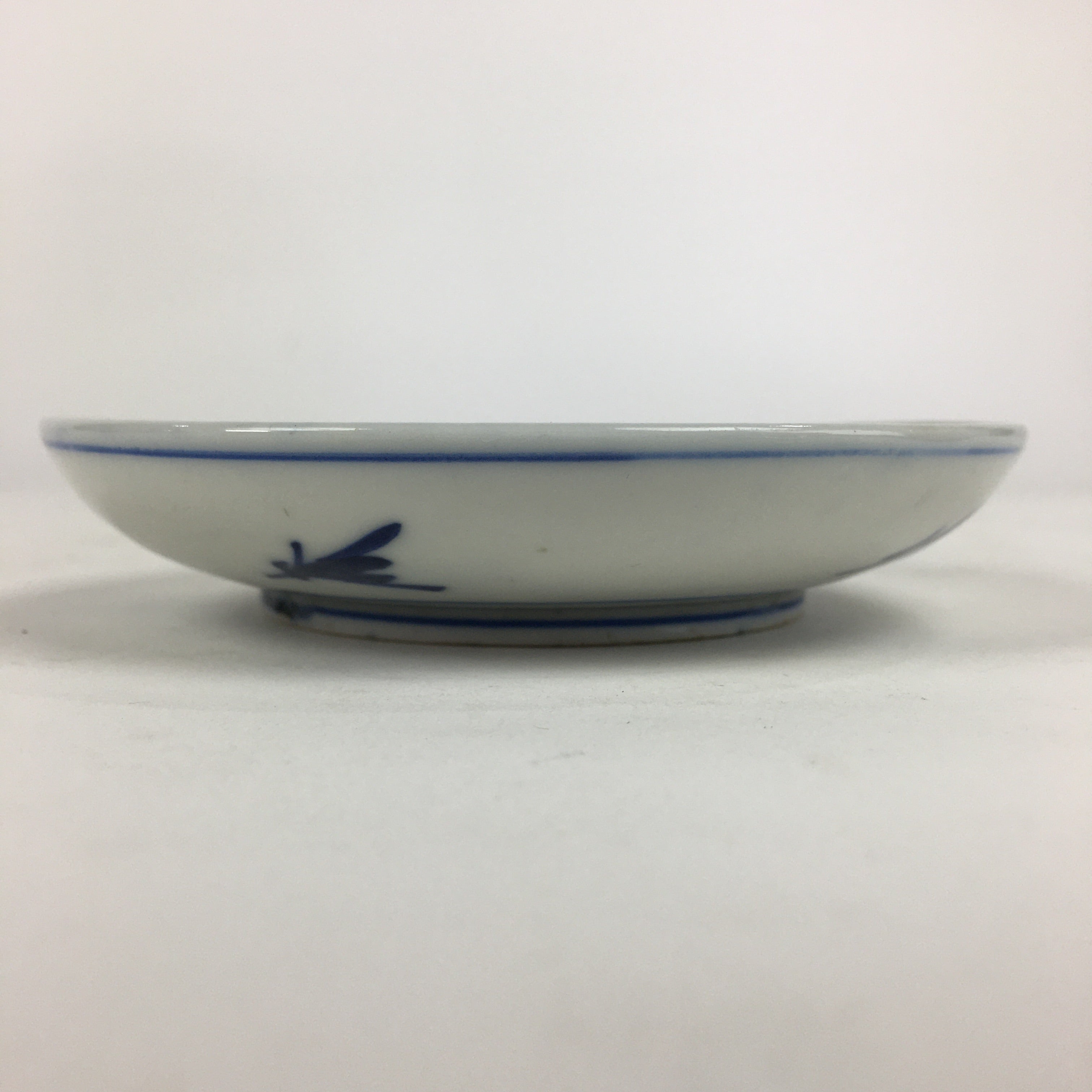 Japanese Porcelain Small Plate Kozara Vtg Blue Flower Dandelion Kozara PP804
