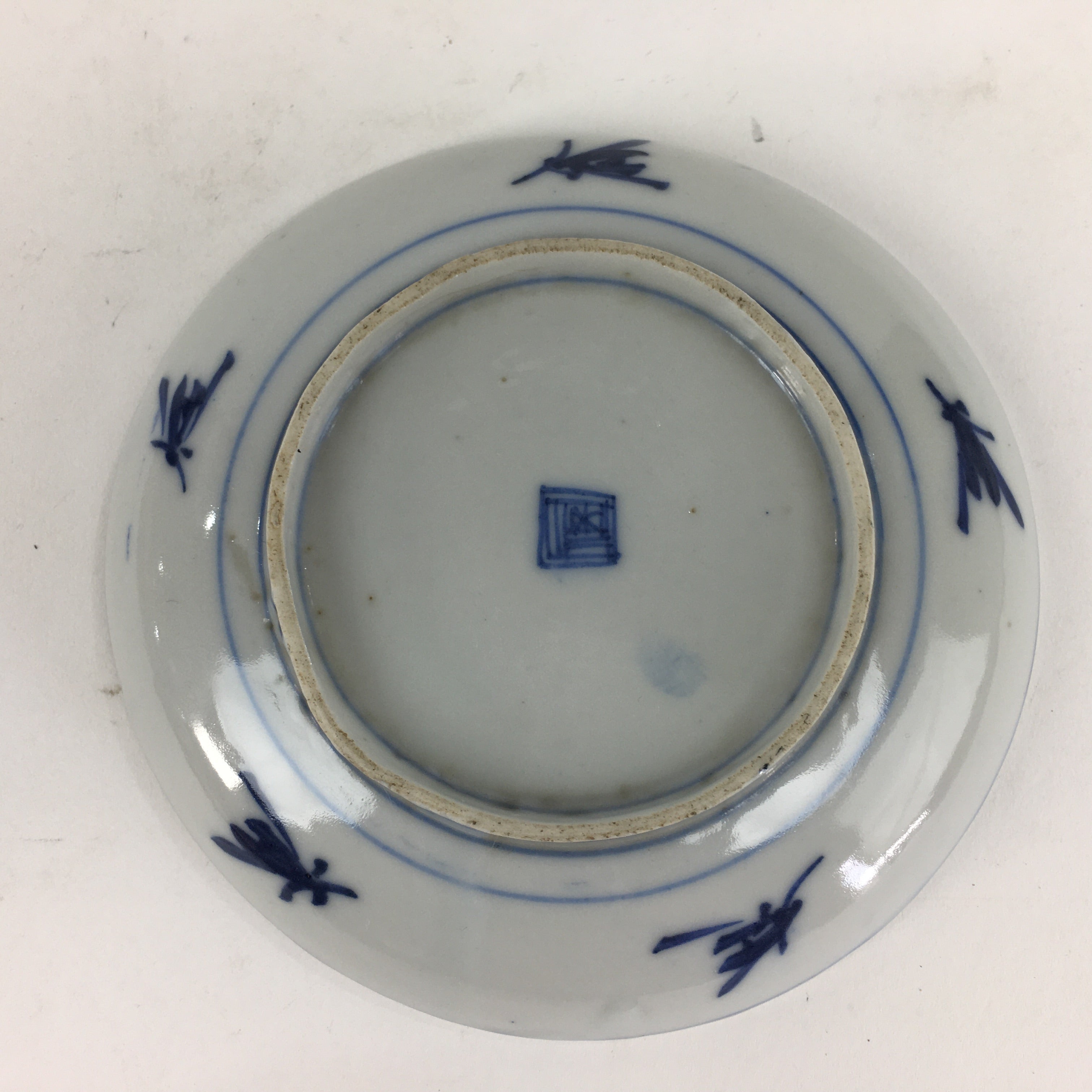 Japanese Porcelain Small Plate Kozara Vtg Blue Flower Dandelion Kozara PP804