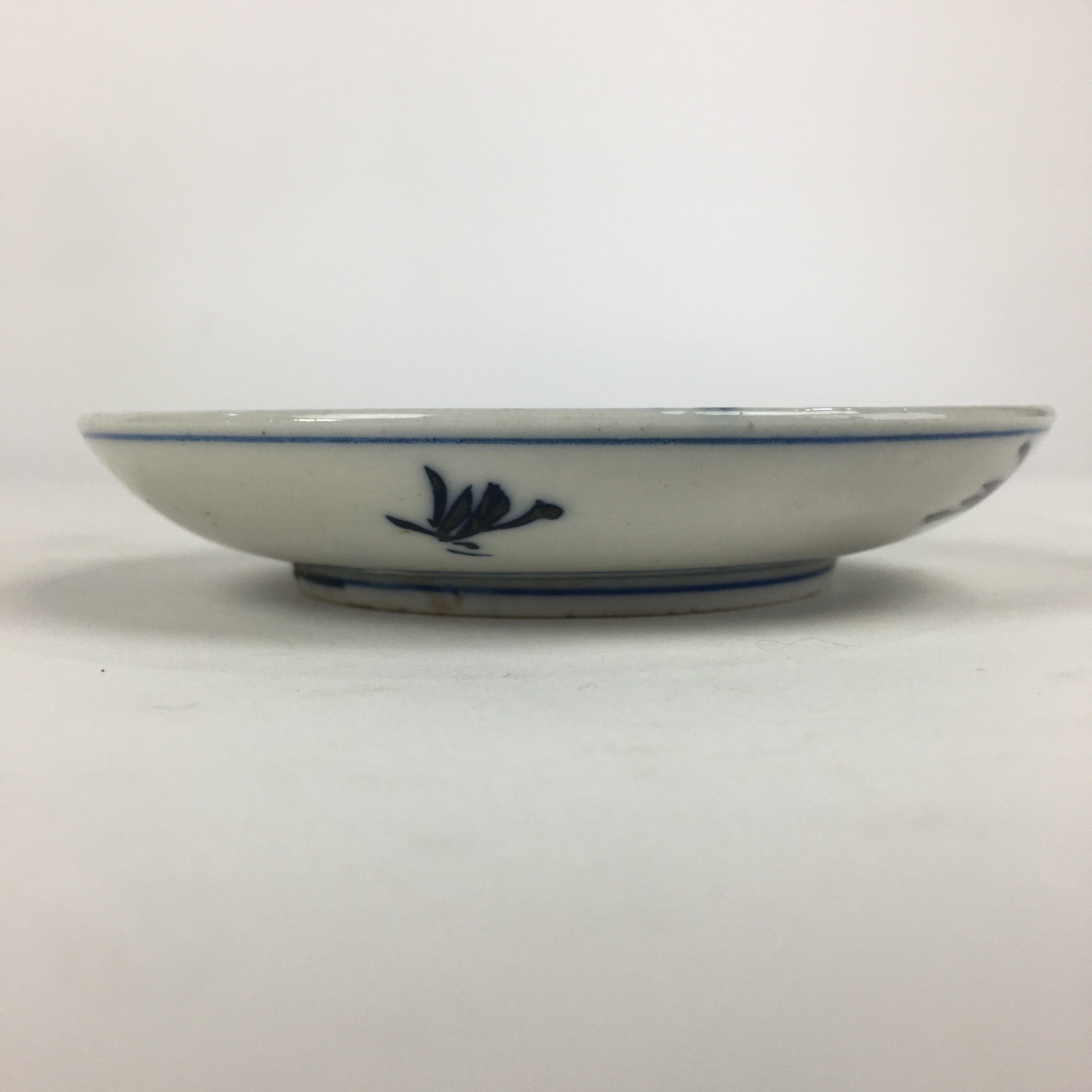 Japanese Porcelain Small Plate Kozara Vtg Blue Flower Dandelion Kozara PP805