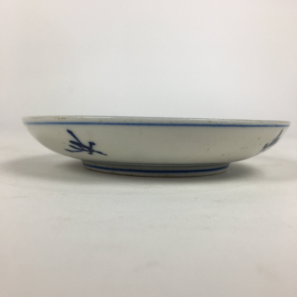 Japanese Porcelain Small Plate Kozara Vtg Blue Flower Dandelion Kozara PP806