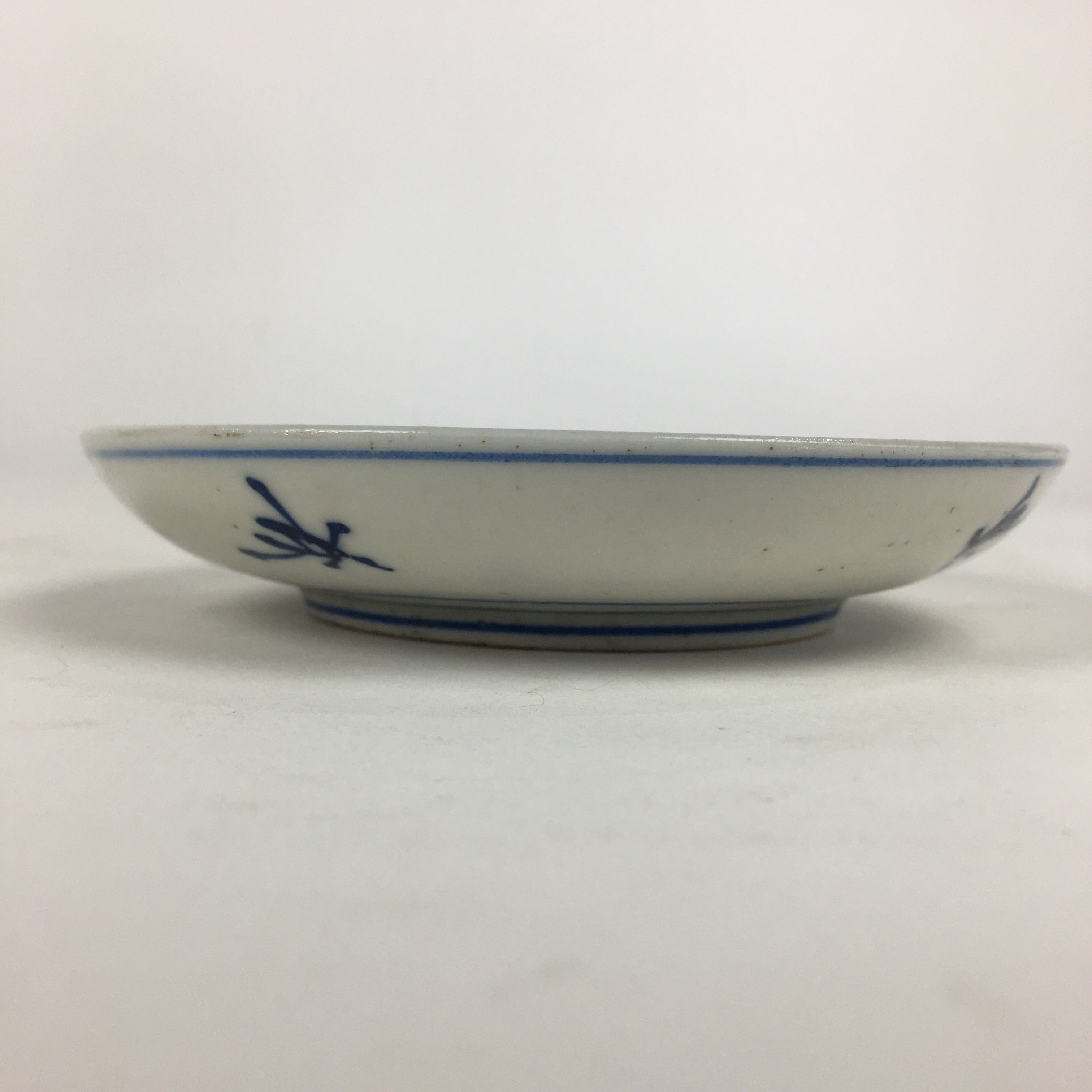 Japanese Porcelain Small Plate Kozara Vtg Blue Flower Dandelion Kozara PP806