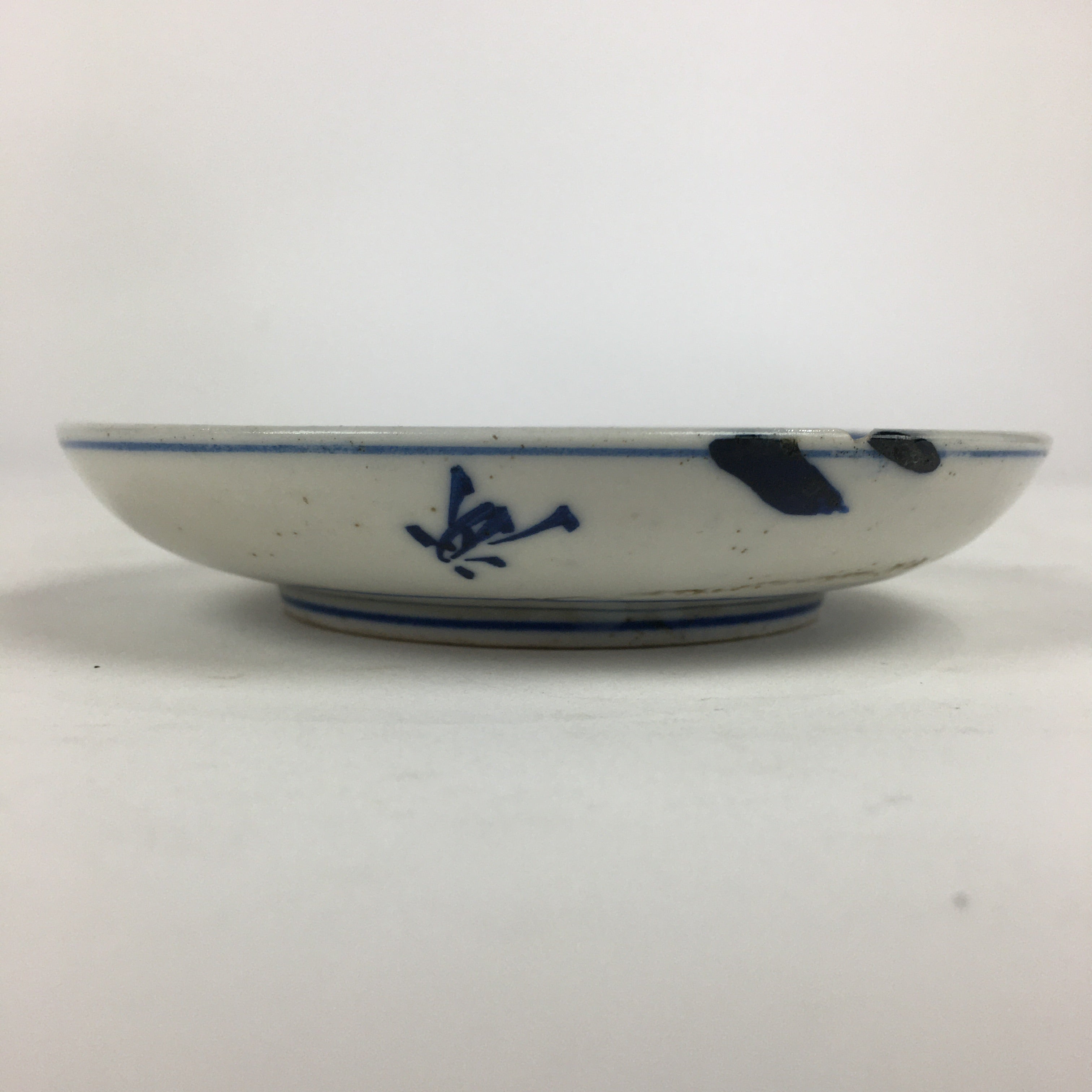 Japanese Porcelain Small Plate Kozara Vtg Blue Flower Dandelion Kozara PP806