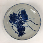 Japanese Porcelain Small Plate Kozara Vtg Blue Flower Dandelion Kozara PP806