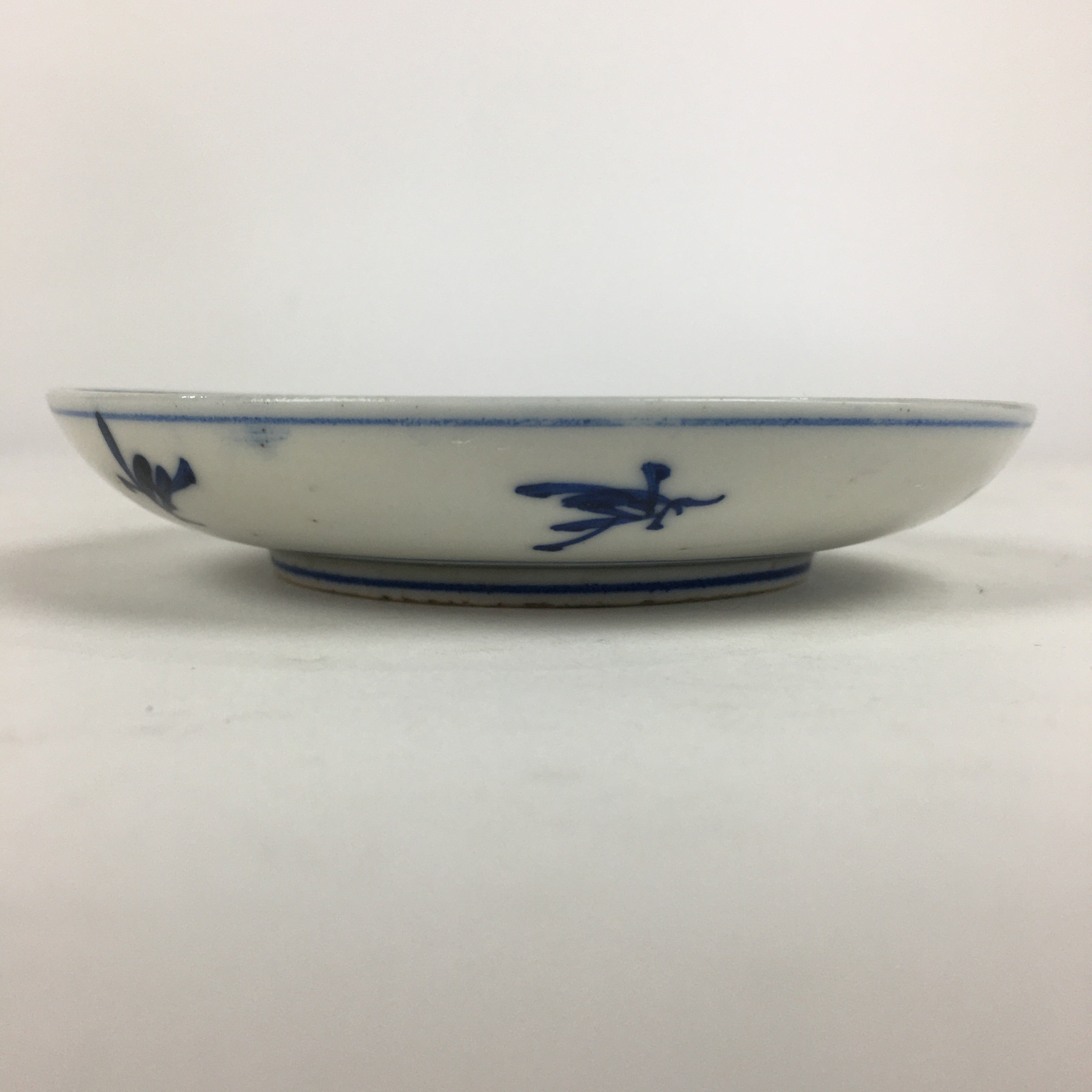 Japanese Porcelain Small Plate Kozara Vtg Blue Flower Dandelion Kozara PP807