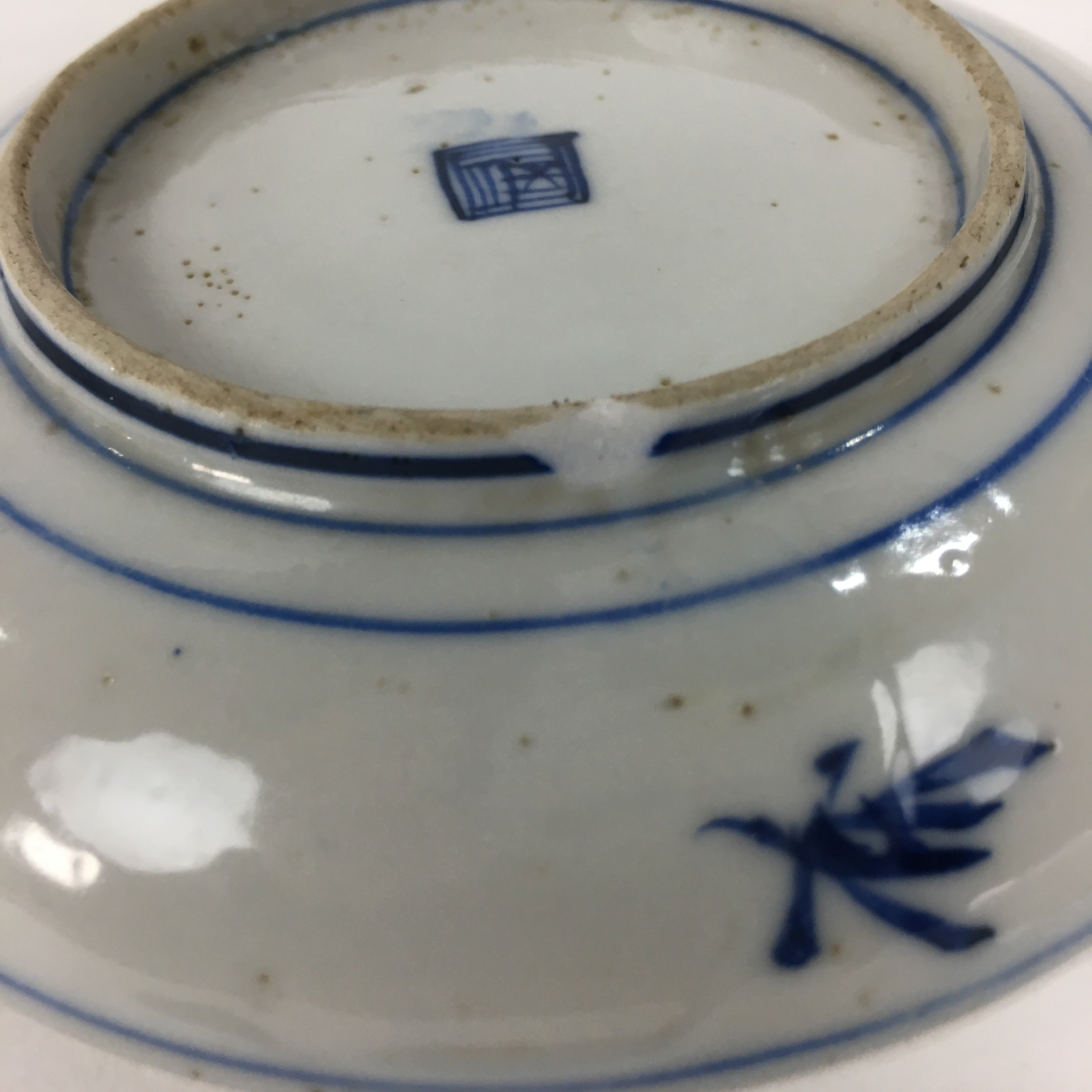 Japanese Porcelain Small Plate Kozara Vtg Blue Flower Dandelion Kozara PP808