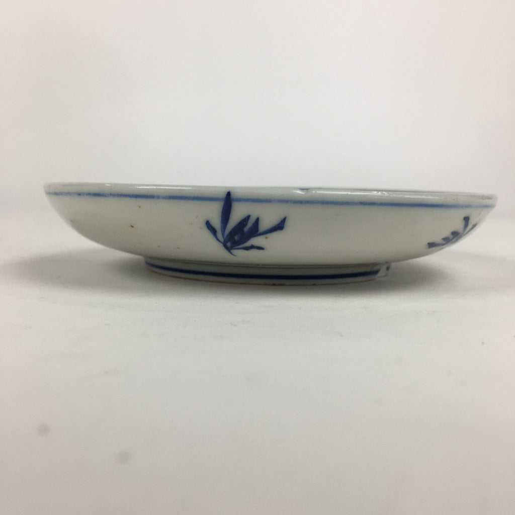 Japanese Porcelain Small Plate Kozara Vtg Blue Flower Dandelion Kozara PP808