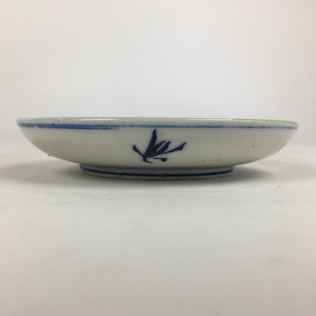 Japanese Porcelain Small Plate Kozara Vtg Blue Flower Dandelion Kozara PP808