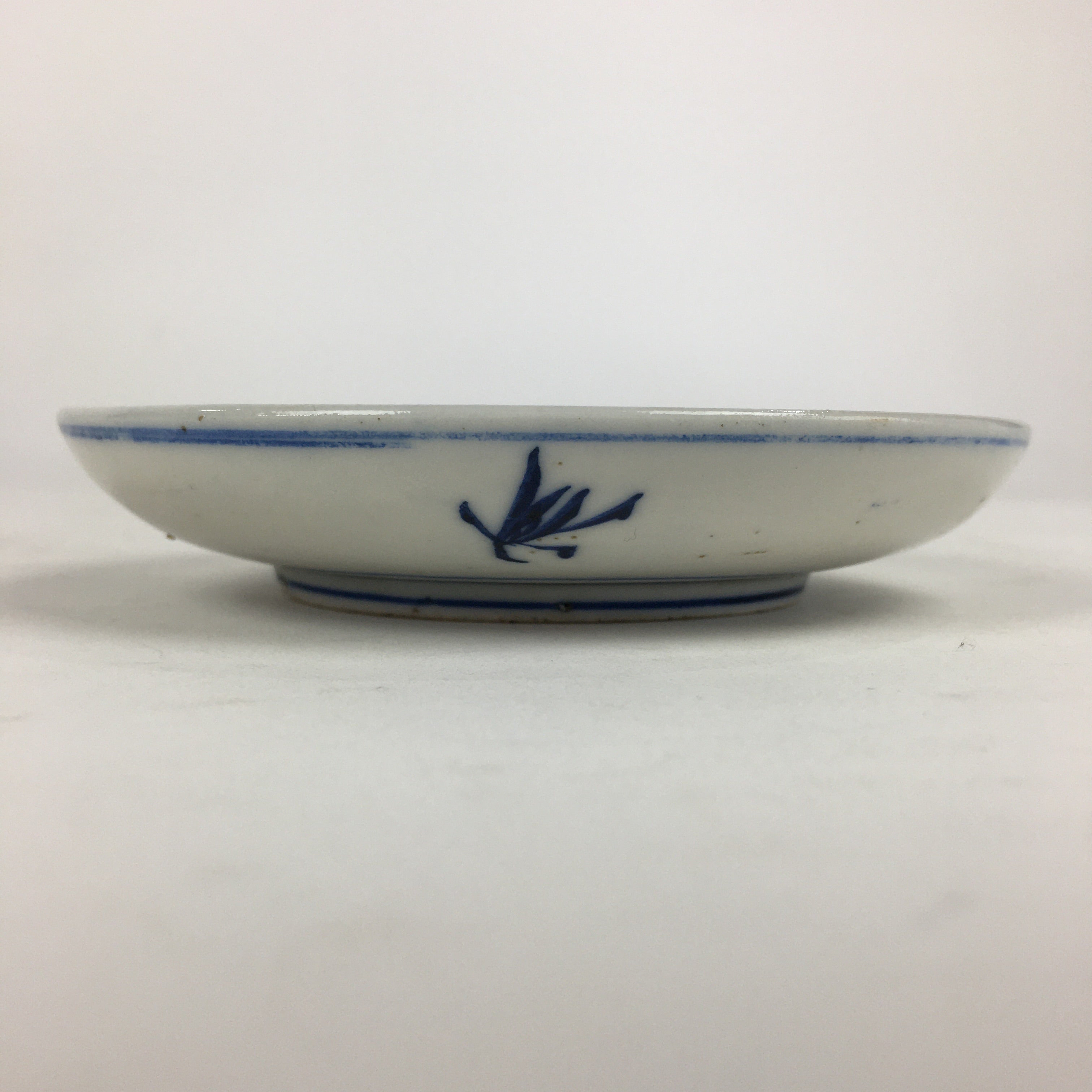 Japanese Porcelain Small Plate Kozara Vtg Blue Flower Dandelion Kozara PP808