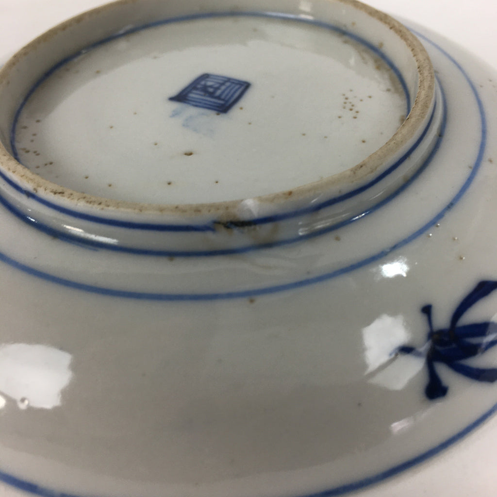 Japanese Porcelain Small Plate Kozara Vtg Blue Flower Dandelion Kozara PP808
