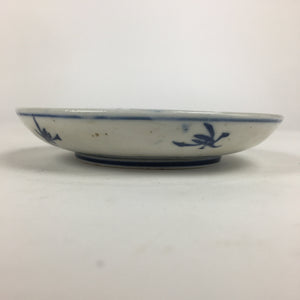 Japanese Porcelain Small Plate Kozara Vtg Blue Flower Dandelion Kozara PP809