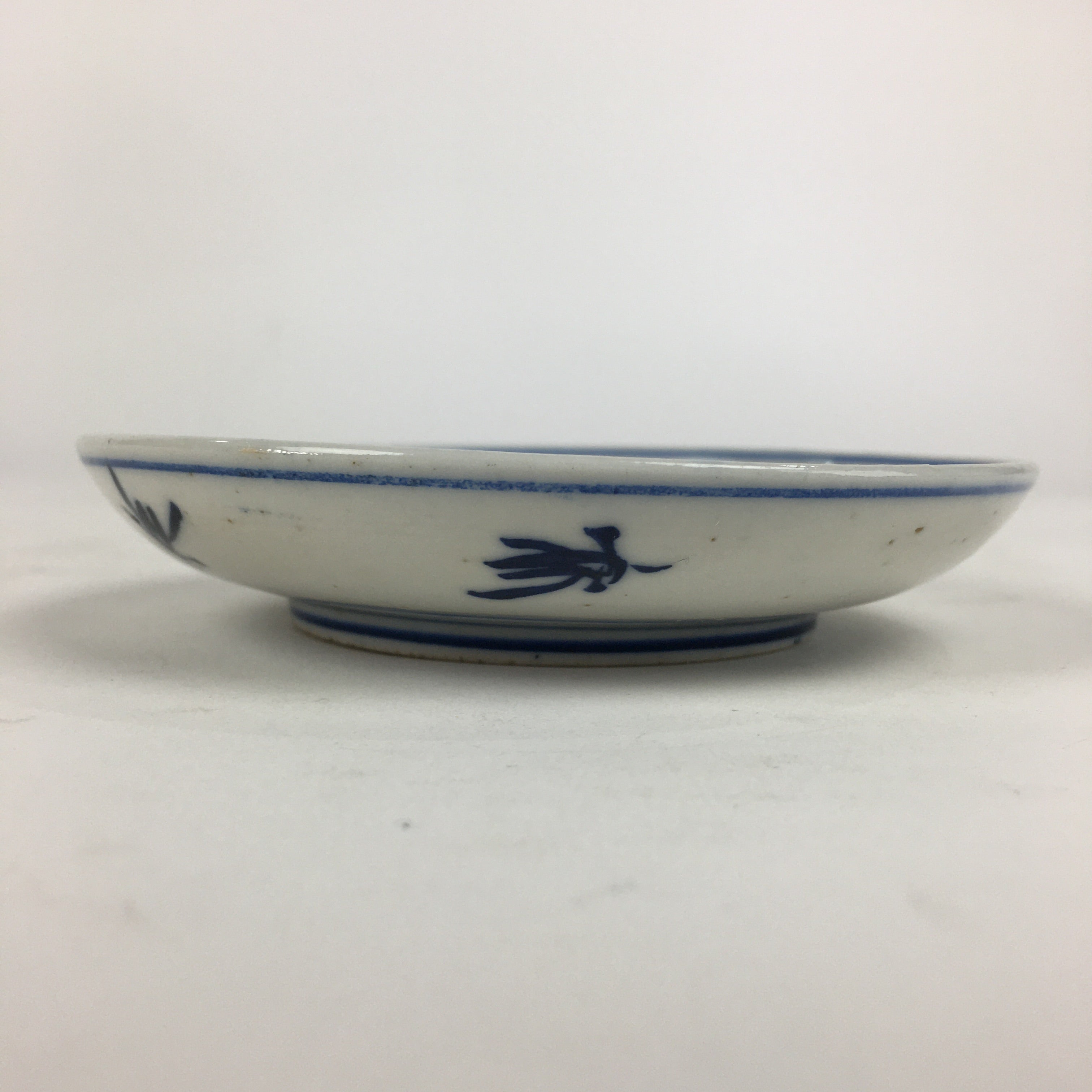 Japanese Porcelain Small Plate Kozara Vtg Blue Flower Dandelion Kozara PP809