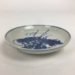Japanese Porcelain Small Plate Kozara Vtg Blue Flower Dandelion Kozara PP810