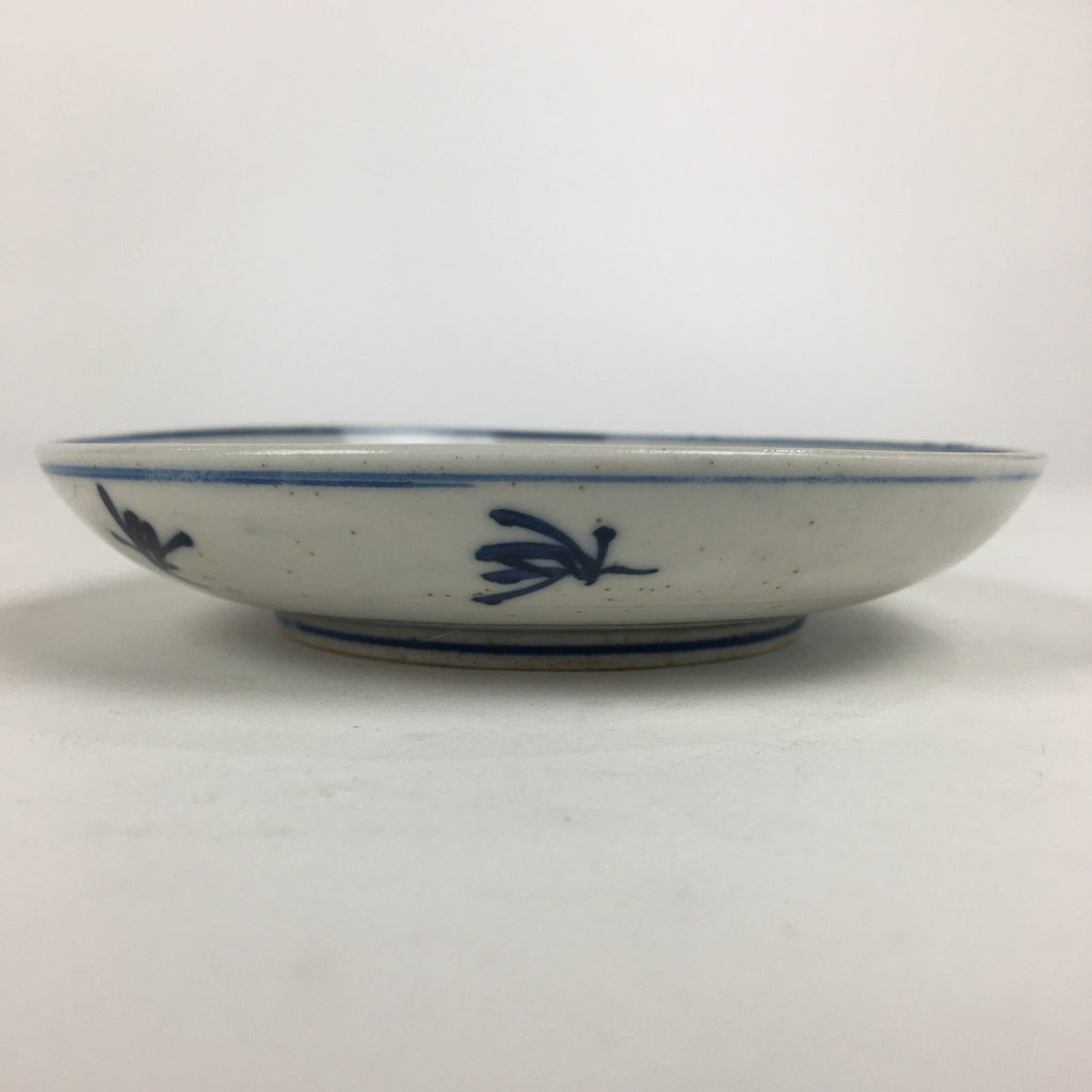 Japanese Porcelain Small Plate Kozara Vtg Blue Flower Dandelion Kozara PP810