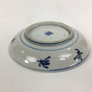 Japanese Porcelain Small Plate Kozara Vtg Blue Flower Dandelion Kozara PP810