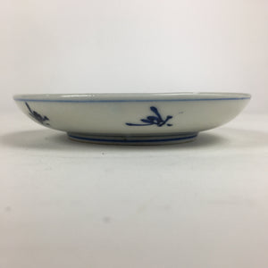 Japanese Porcelain Small Plate Kozara Vtg Blue Flower Dandelion Kozara PP811