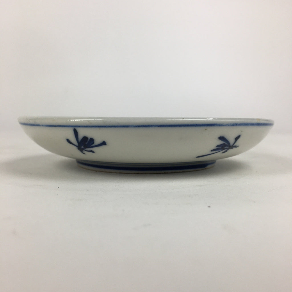 Japanese Porcelain Small Plate Kozara Vtg Blue Flower Dandelion Kozara PP811