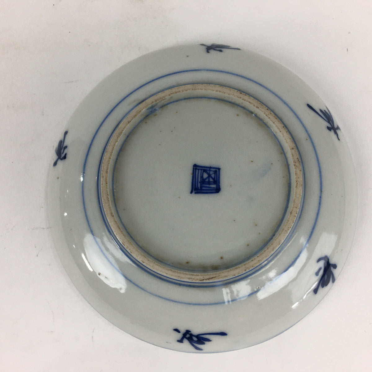 Japanese Porcelain Small Plate Kozara Vtg Blue Flower Dandelion Kozara PP811