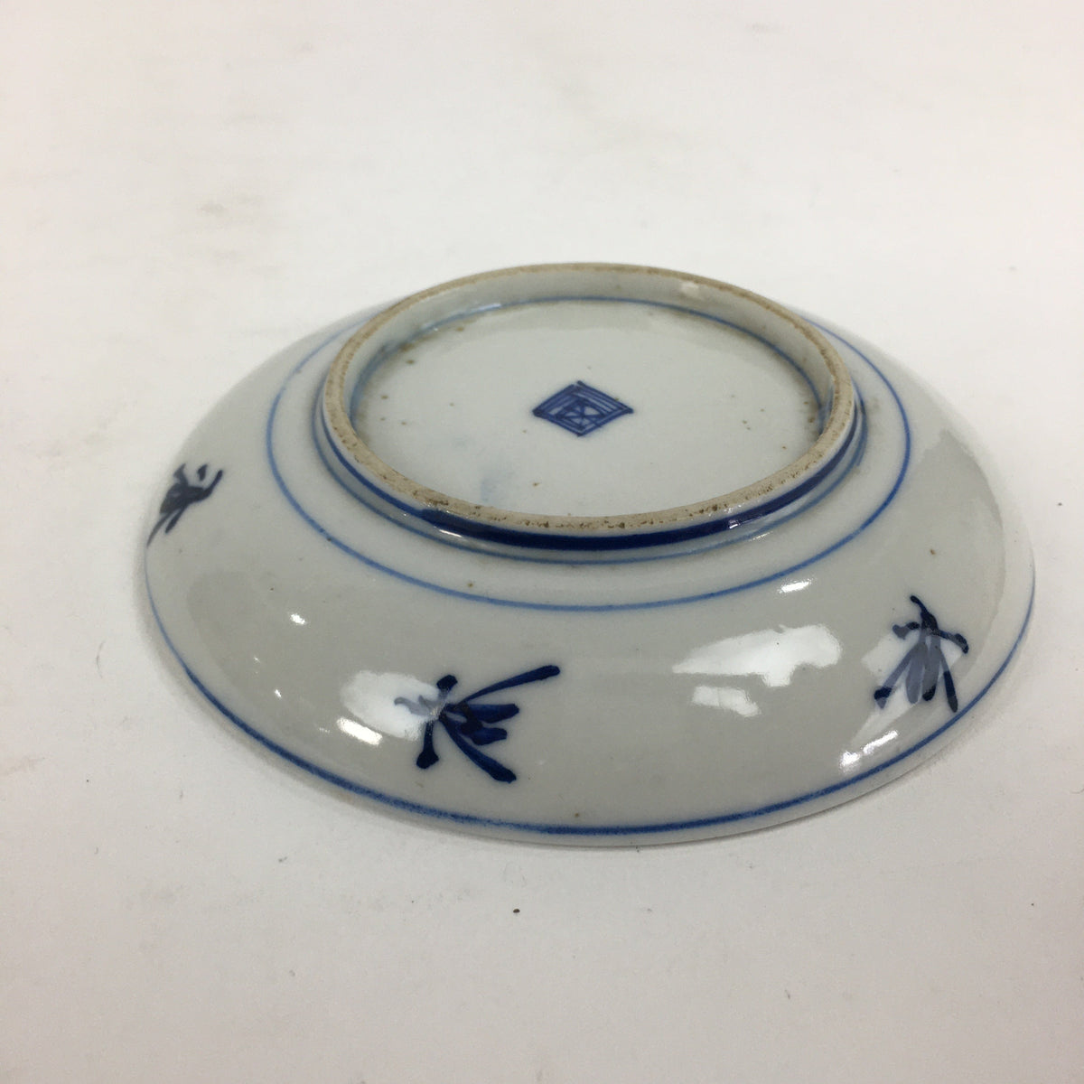 Japanese Porcelain Small Plate Kozara Vtg Blue Flower Dandelion Kozara PP811