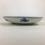 Japanese Porcelain Small Plate Kozara Vtg Blue Flower Dandelion Kozara PP813