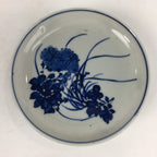 Japanese Porcelain Small Plate Kozara Vtg Blue Flower Dandelion Kozara PP813