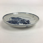Japanese Porcelain Small Plate Kozara Vtg Blue Flower Dandelion Kozara PP814
