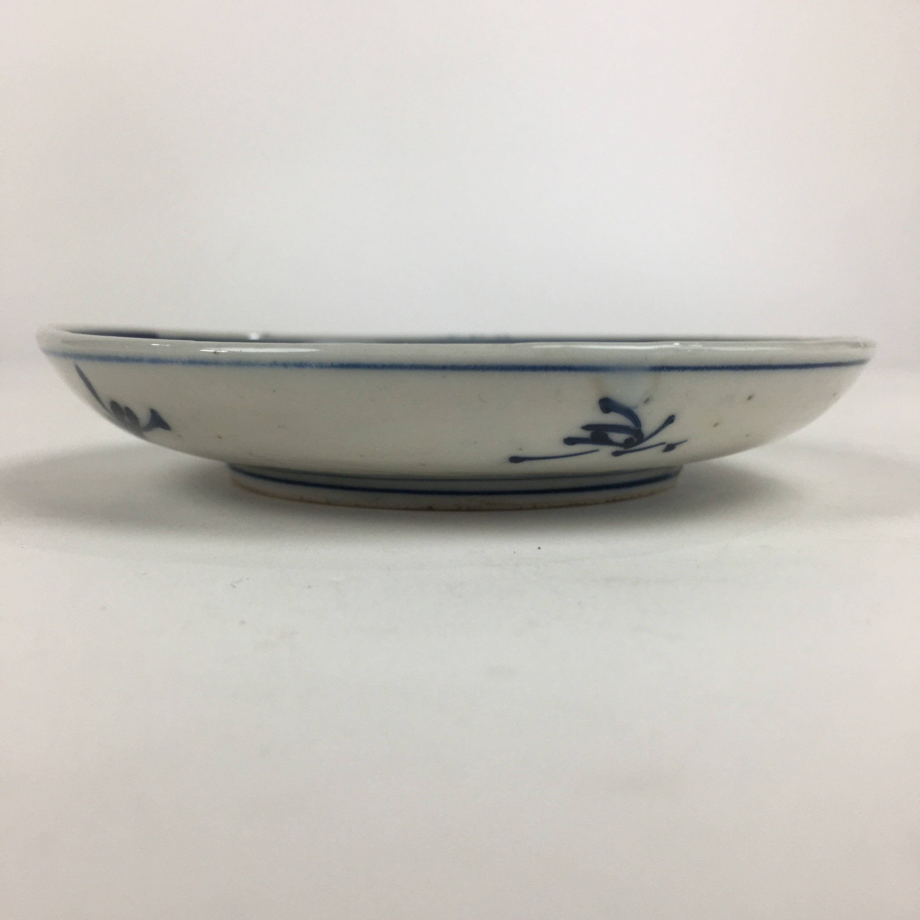 Japanese Porcelain Small Plate Kozara Vtg Blue Flower Dandelion Kozara PP814