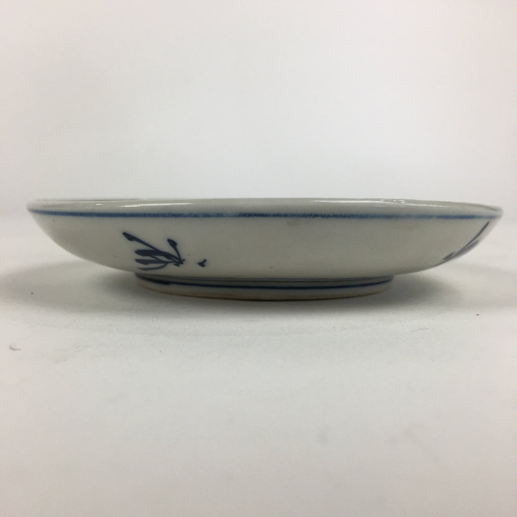 Japanese Porcelain Small Plate Kozara Vtg Blue Flower Dandelion Kozara PP814