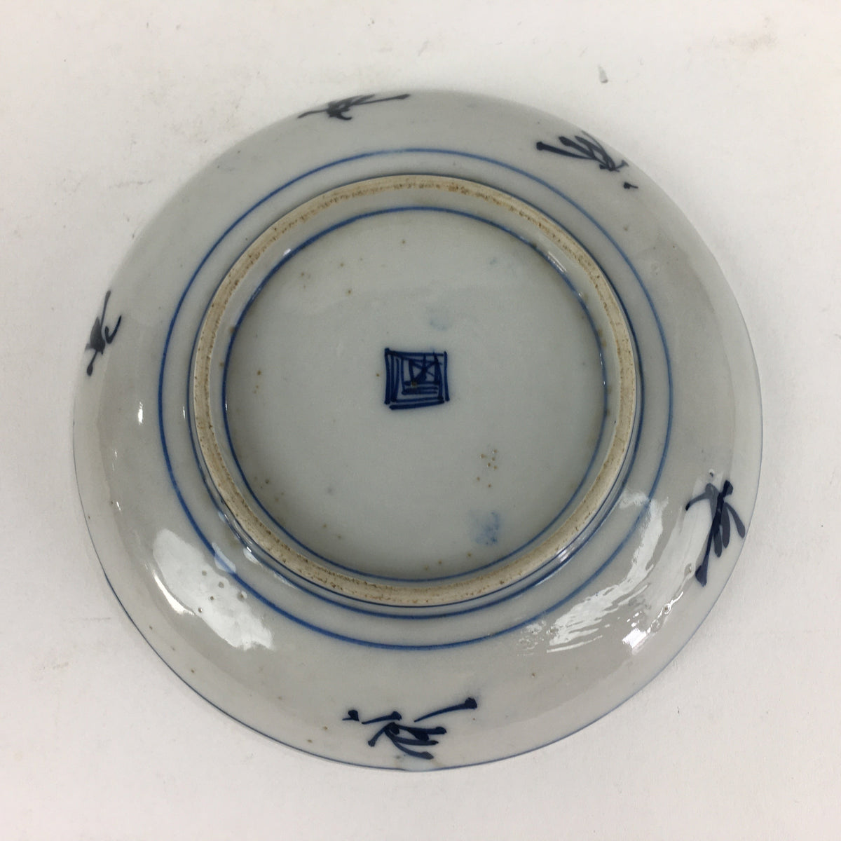 Japanese Porcelain Small Plate Kozara Vtg Blue Flower Dandelion Kozara PP814