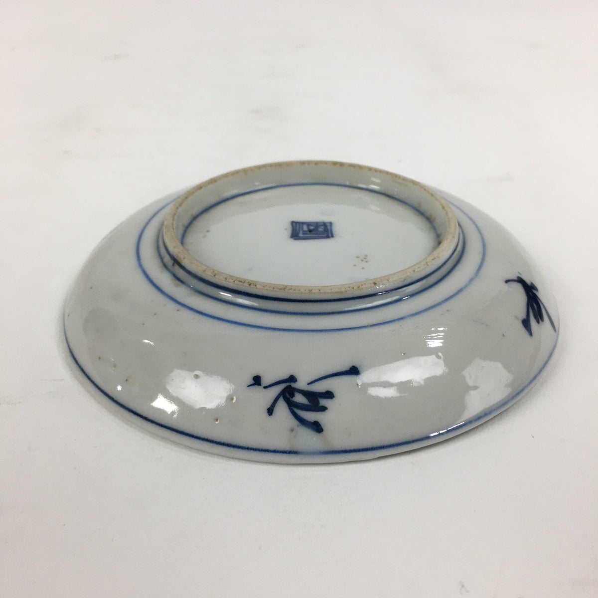 Japanese Porcelain Small Plate Kozara Vtg Blue Flower Dandelion Kozara PP814