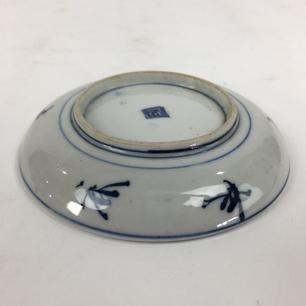 Japanese Porcelain Small Plate Kozara Vtg Blue Flower Dandelion Kozara PP814
