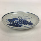 Japanese Porcelain Small Plate Kozara Vtg Blue Flower Dandelion Kozara PP816