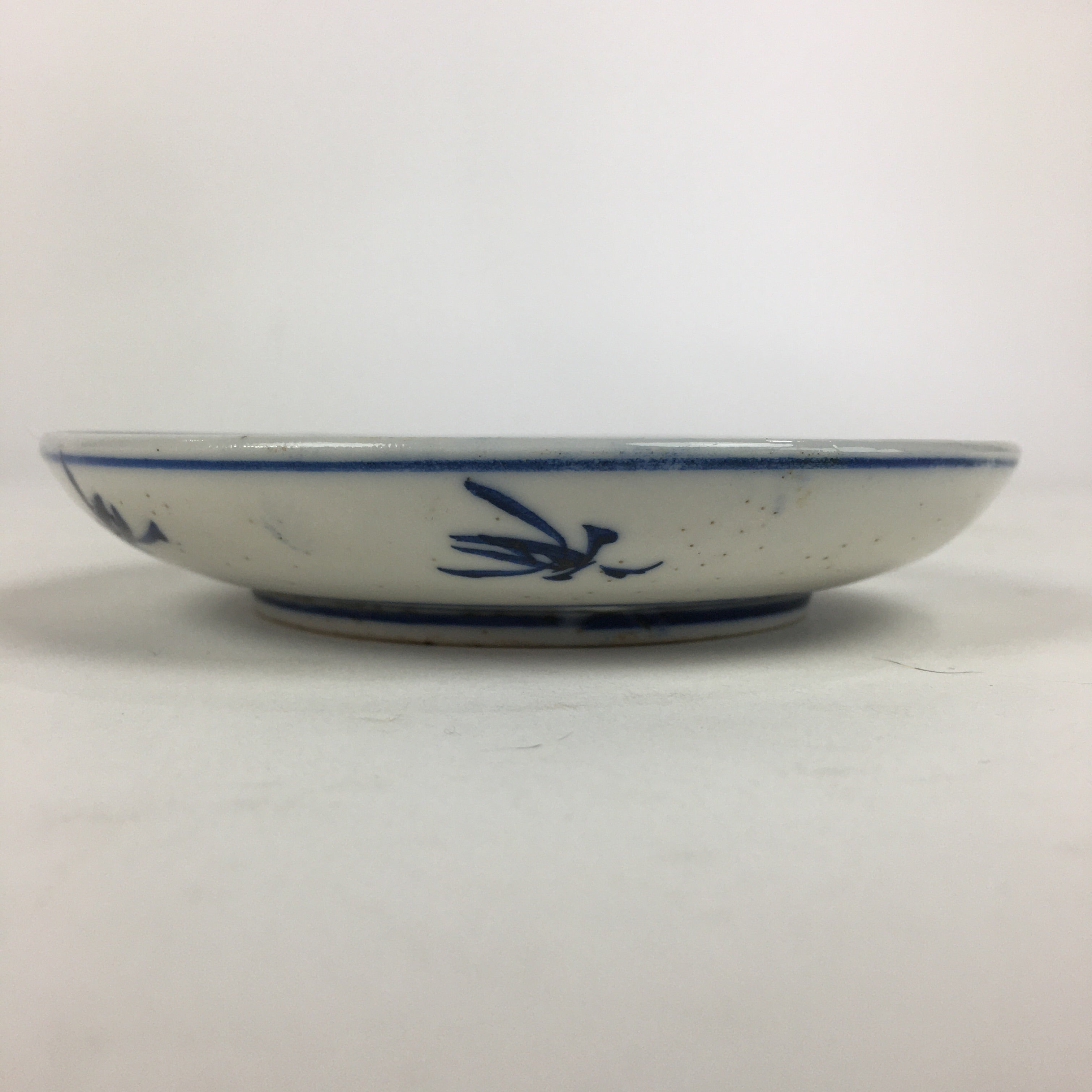 Japanese Porcelain Small Plate Kozara Vtg Blue Flower Dandelion Kozara PP816