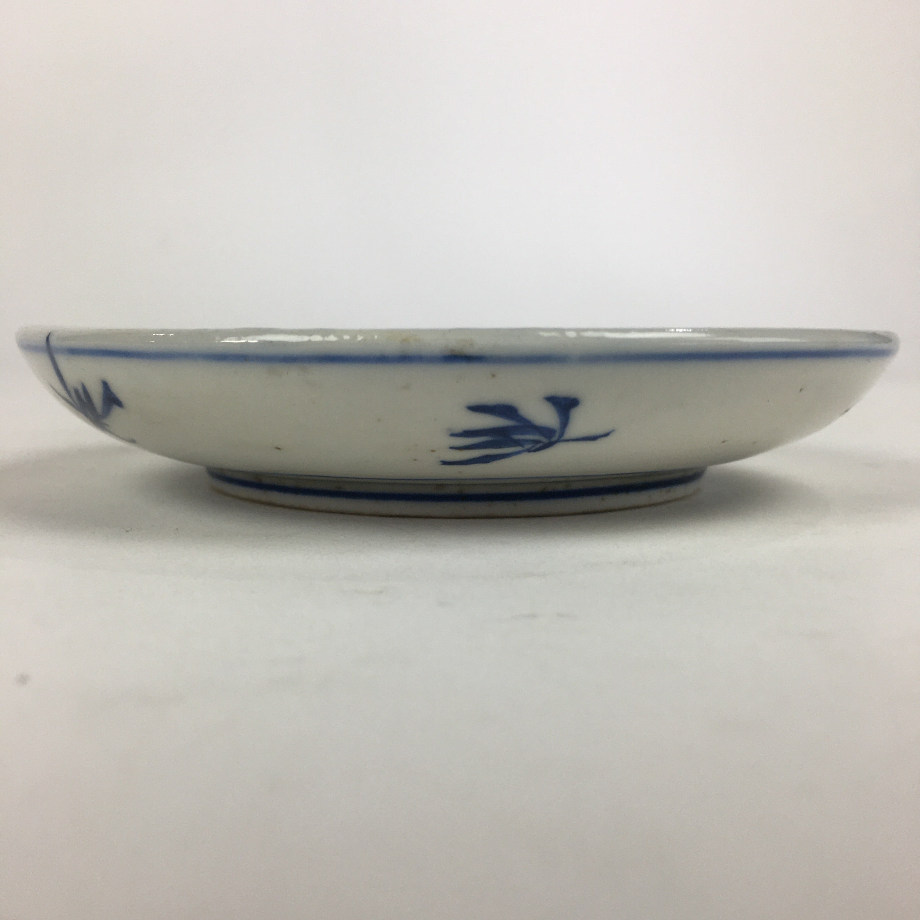 Japanese Porcelain Small Plate Kozara Vtg Blue Flower Dandelion Kozara PP816