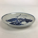 Japanese Porcelain Small Plate Kozara Vtg Blue Flower Dandelion Kozara PP817