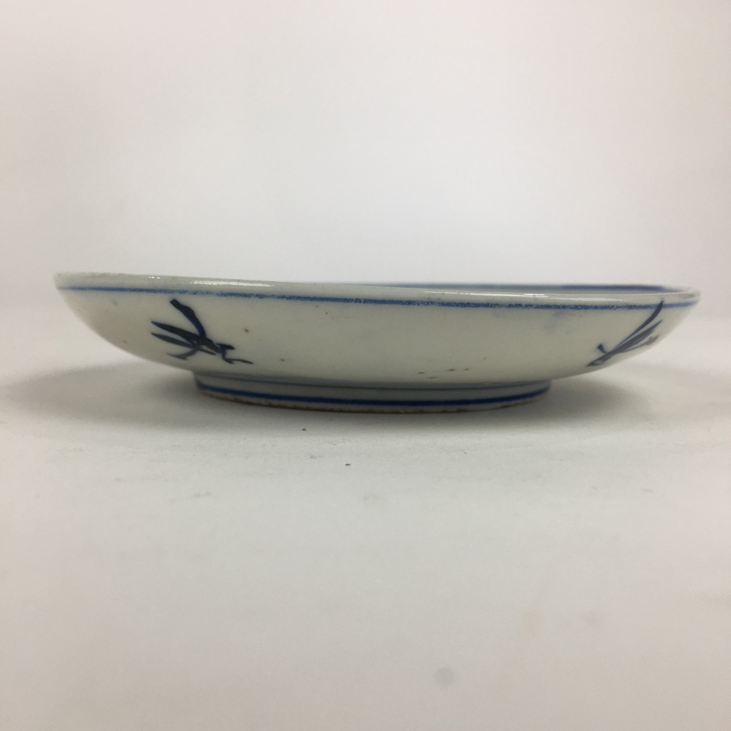 Japanese Porcelain Small Plate Kozara Vtg Blue Flower Dandelion Kozara PP817