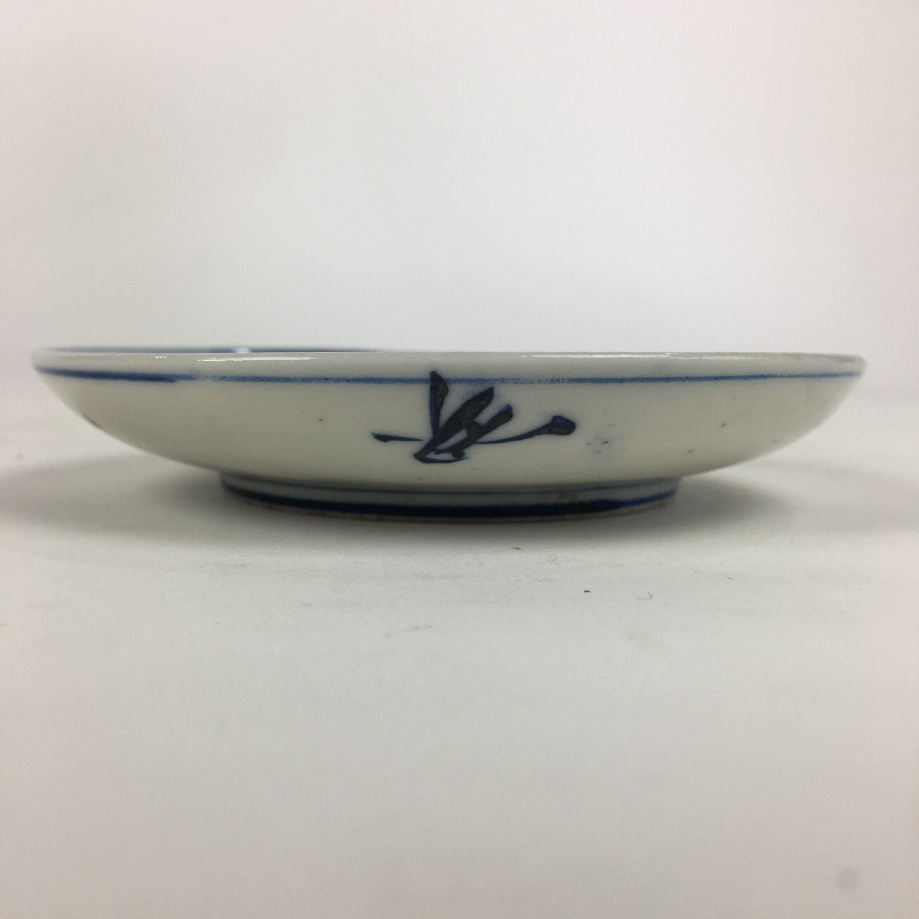 Japanese Porcelain Small Plate Kozara Vtg Blue Flower Dandelion Kozara PP817