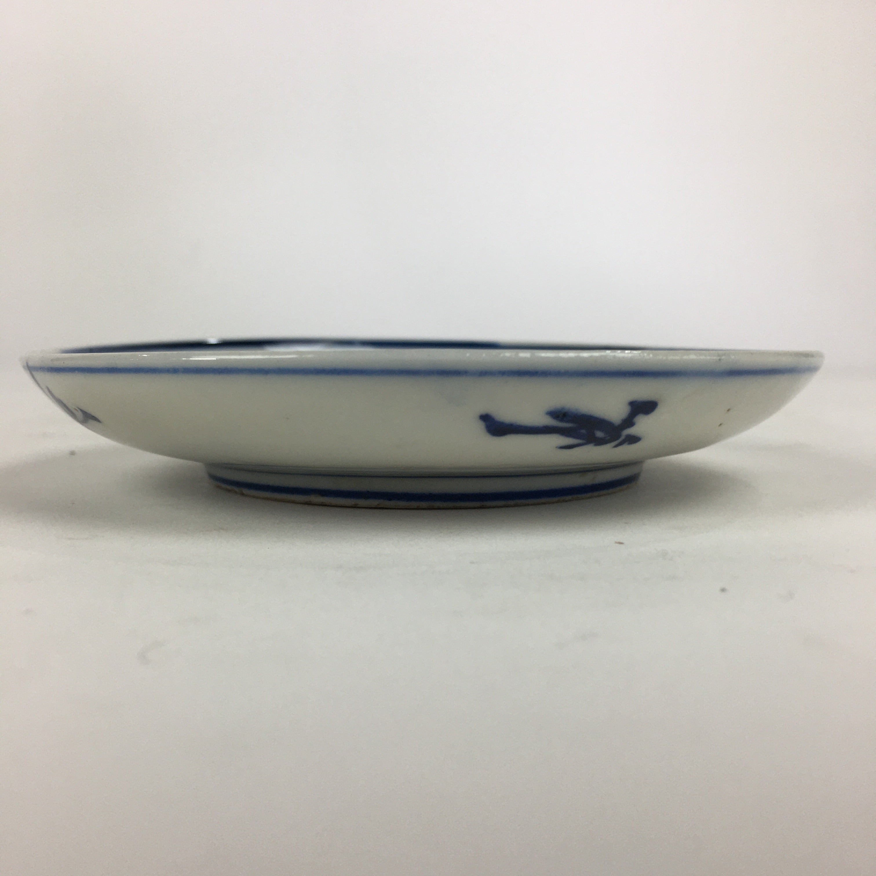 Japanese Porcelain Small Plate Kozara Vtg Blue Flower Dandelion Kozara PP817