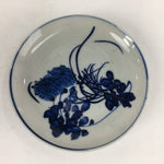Japanese Porcelain Small Plate Kozara Vtg Blue Flower Dandelion Kozara PP817