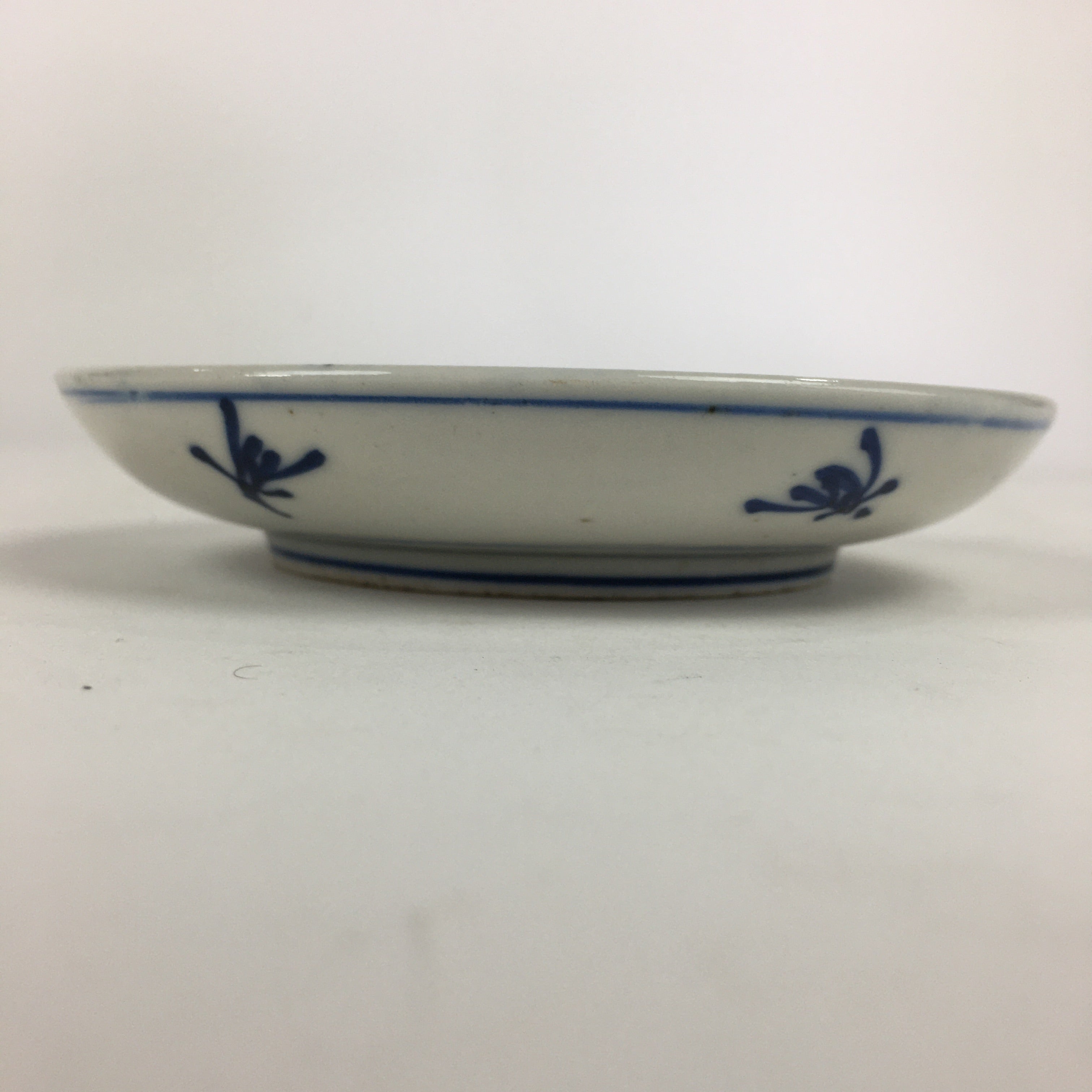 Japanese Porcelain Small Plate Kozara Vtg Blue Flower Dandelion Kozara PP818