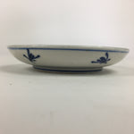 Japanese Porcelain Small Plate Kozara Vtg Blue Flower Dandelion Kozara PP818