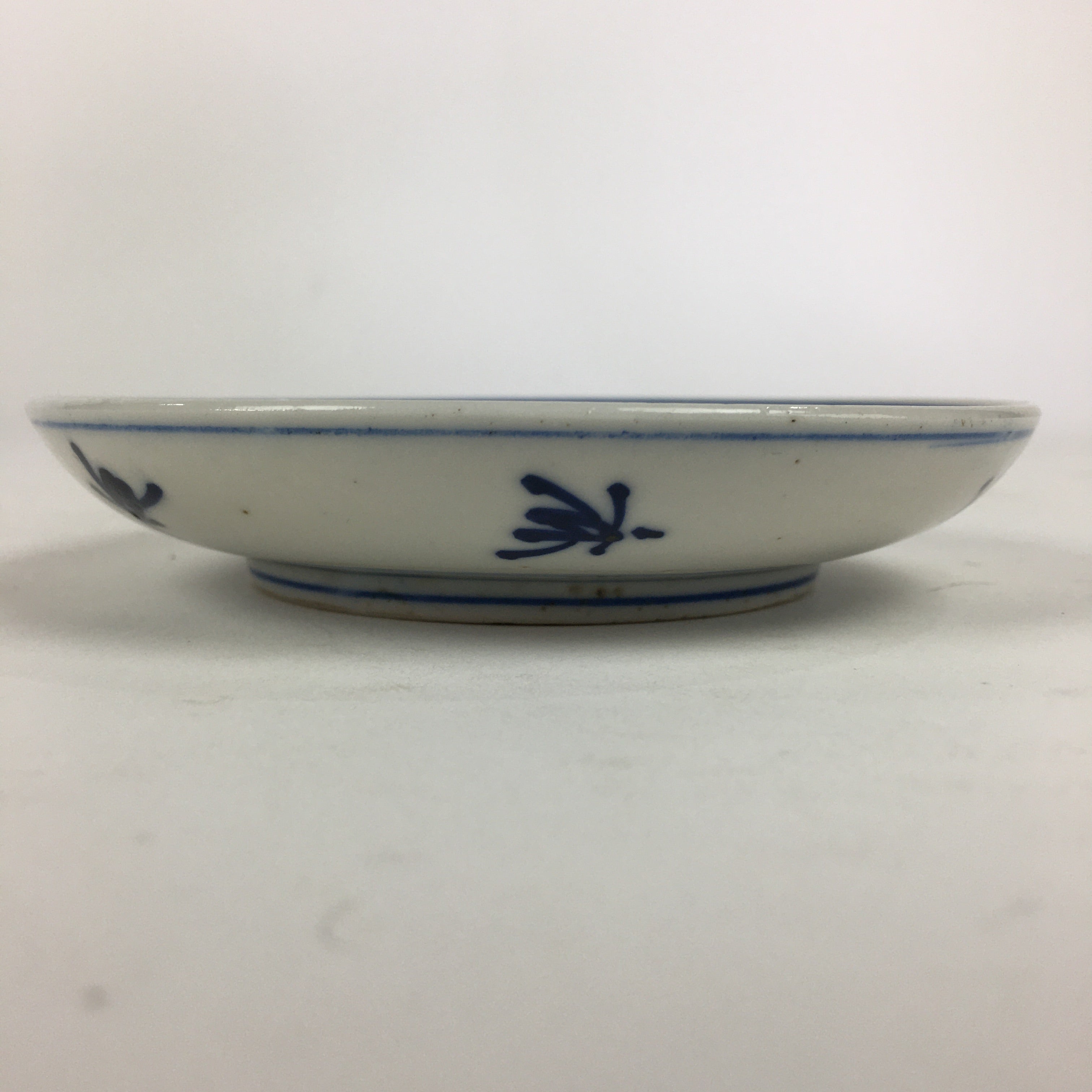 Japanese Porcelain Small Plate Kozara Vtg Blue Flower Dandelion Kozara PP818