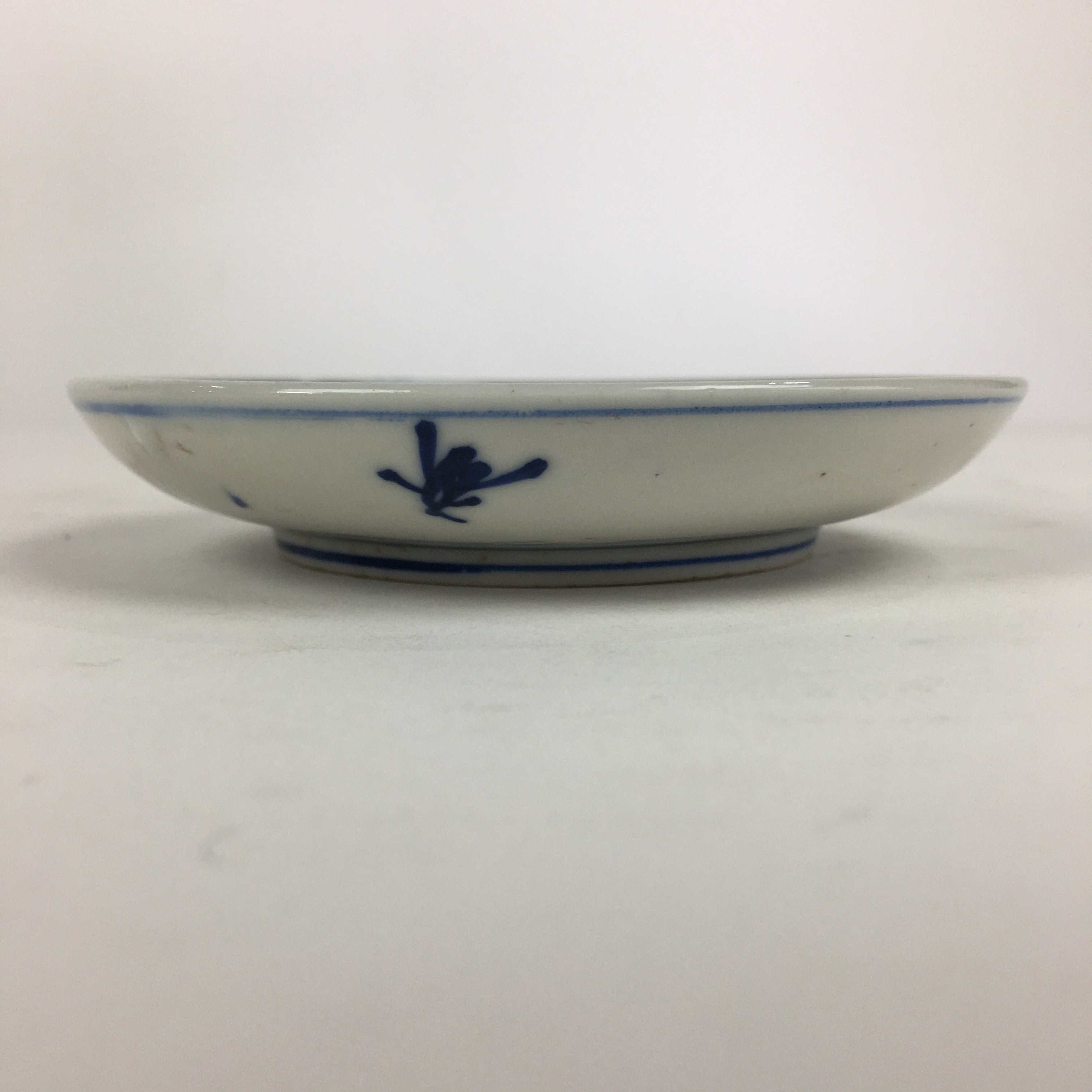 Japanese Porcelain Small Plate Kozara Vtg Blue Flower Dandelion Kozara PP818
