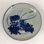 Japanese Porcelain Small Plate Kozara Vtg Blue Flower Dandelion Kozara PP818