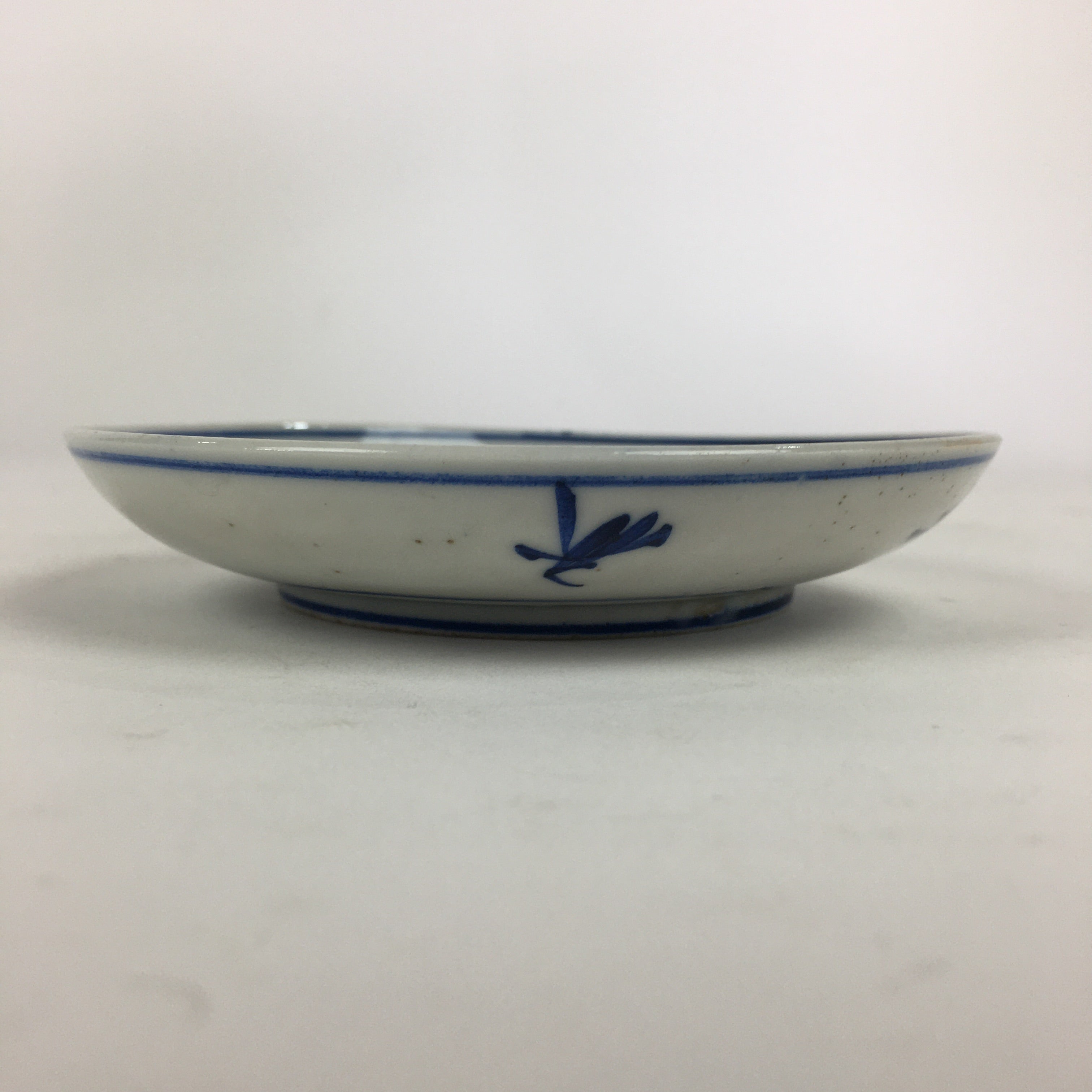 Japanese Porcelain Small Plate Kozara Vtg Blue Flower Dandelion Kozara PP819